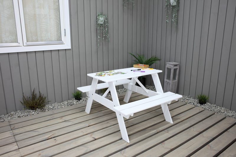 Nancie Mini Picknickbord - Vit - Utemöbler - Utebord & trädgårdsbord - Picknickbord & bänkbord