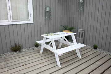 Nancie Mini Picknickbord - Vit - Utemöbler - Utebord & trädgårdsbord - Picknickbord & bänkbord