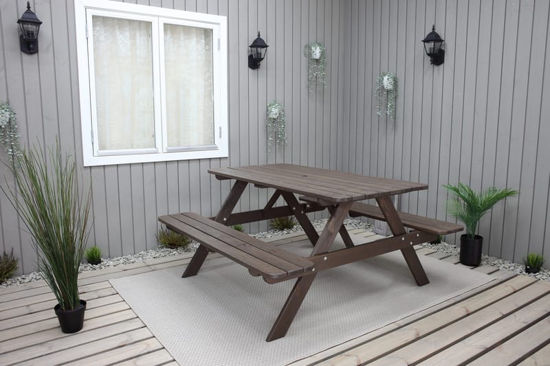 Nancie Picknickbord 150 cm - Brun - Utemöbler - Utebord & trädgårdsbord - Picknickbord & bänkbord
