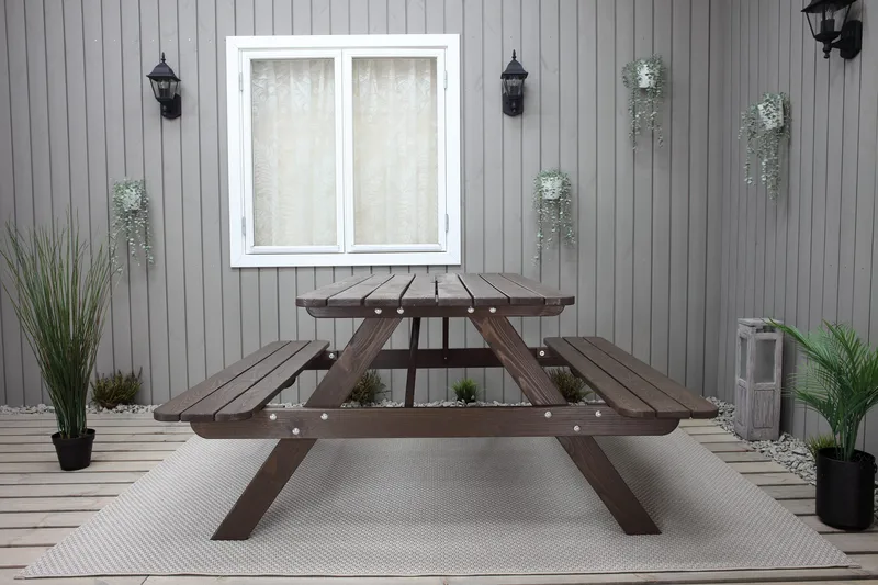 Nancie Picknickbord 150 cm - Brun - Utemöbler - Utebord & trädgårdsbord - Picknickbord & bänkbord