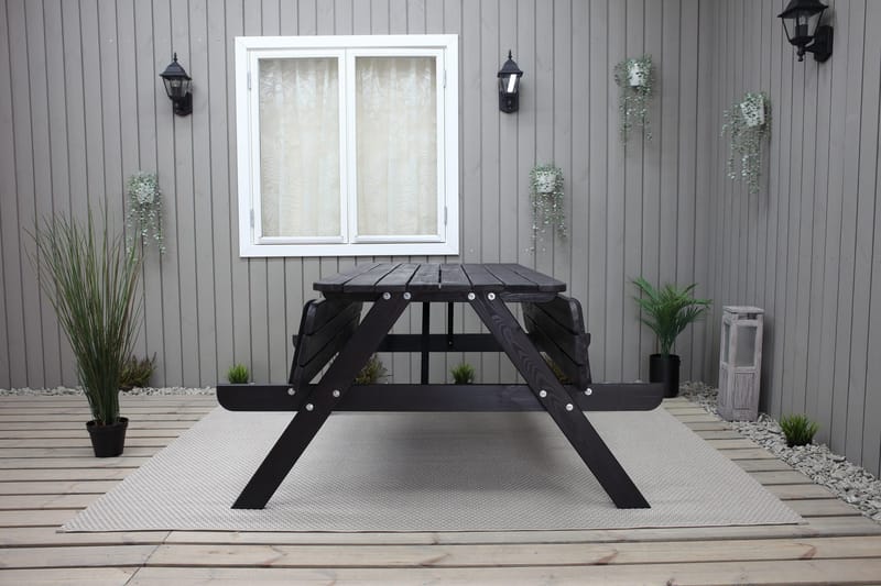 Nancie Picknickbord 158 cm - Kaffesvart - Utemöbler - Utebord & trädgårdsbord - Picknickbord & bänkbord