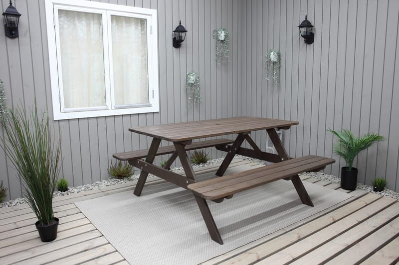 Nancie Picknickbord 150 cm - Brun - Utemöbler - Utebord & trädgårdsbord - Picknickbord & bänkbord