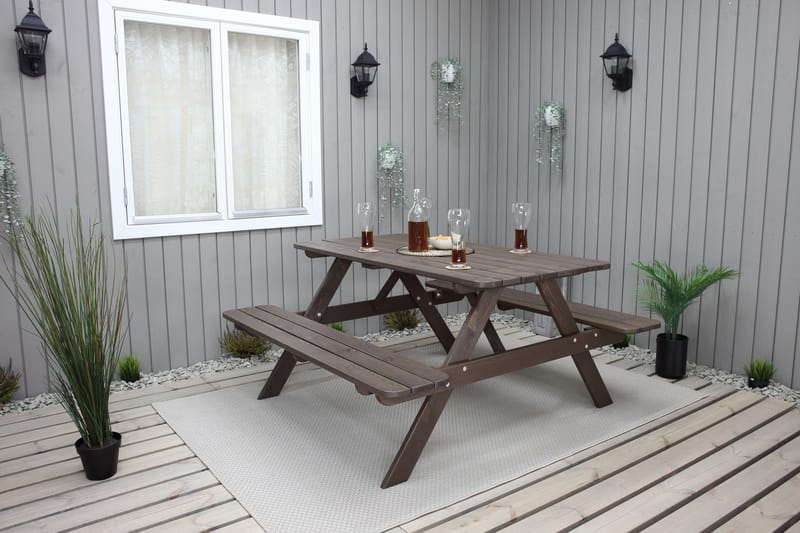 Nancie Picknickbord 150 cm - Brun - Utemöbler - Utebord & trädgårdsbord - Picknickbord & bänkbord