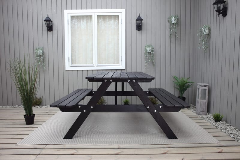Nancie Picknickbord 158 cm - Kaffesvart - Utemöbler - Utebord & trädgårdsbord - Picknickbord & bänkbord