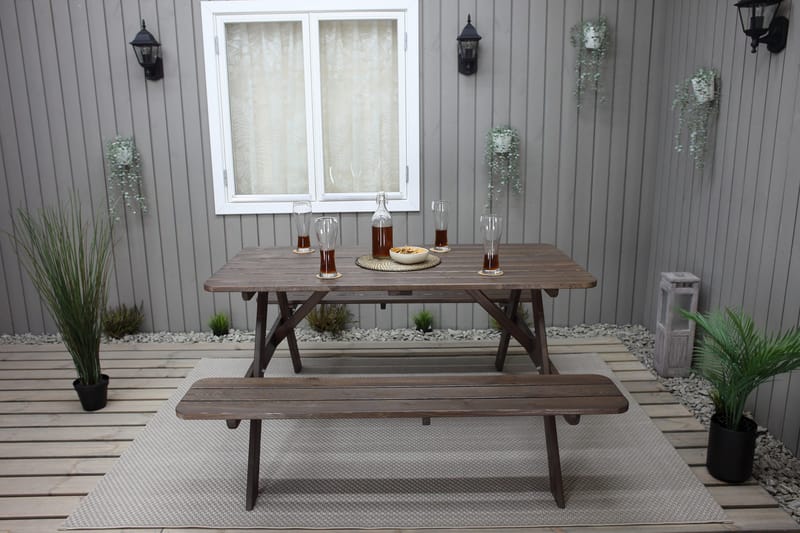 Nancie Picknickbord 150 cm - Brun - Utemöbler - Utebord & trädgårdsbord - Picknickbord & bänkbord