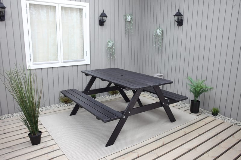 Nancie Picknickbord 158 cm - Kaffesvart - Utemöbler - Utebord & trädgårdsbord - Picknickbord & bänkbord