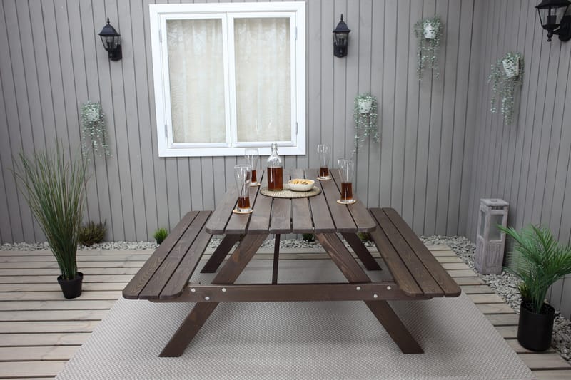 Nancie Picknickbord 150 cm - Brun - Utemöbler - Utebord & trädgårdsbord - Picknickbord & bänkbord