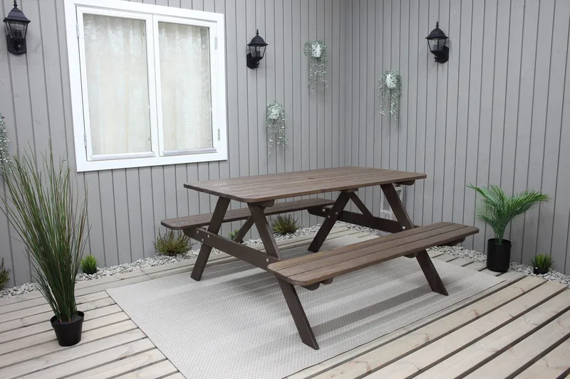 Nancie Picknickbord 150 cm - Brun - Utemöbler - Utebord & trädgårdsbord - Picknickbord & bänkbord