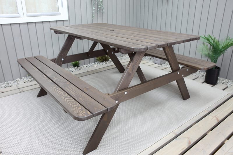 Nancie Picknickbord 150 cm - Brun - Utemöbler - Utebord & trädgårdsbord - Picknickbord & bänkbord