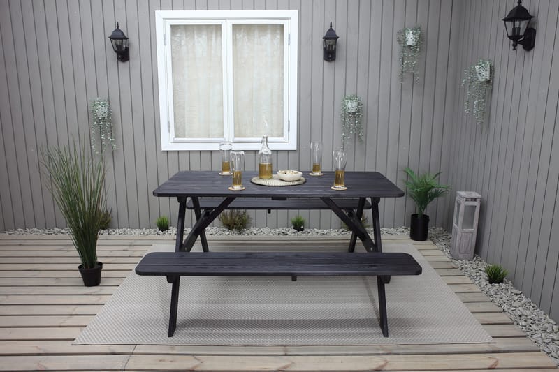 Nancie Picknickbord 158 cm - Kaffesvart - Utemöbler - Utebord & trädgårdsbord - Picknickbord & bänkbord