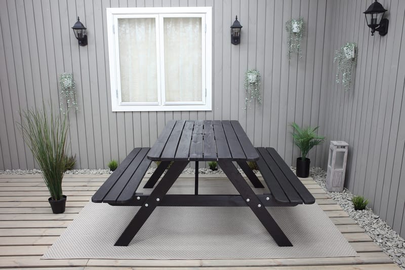 Nancie Picknickbord 158 cm - Kaffesvart - Utemöbler - Utebord & trädgårdsbord - Picknickbord & bänkbord