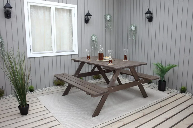 Nancie Picknickbord 150 cm - Brun - Utemöbler - Utebord & trädgårdsbord - Picknickbord & bänkbord