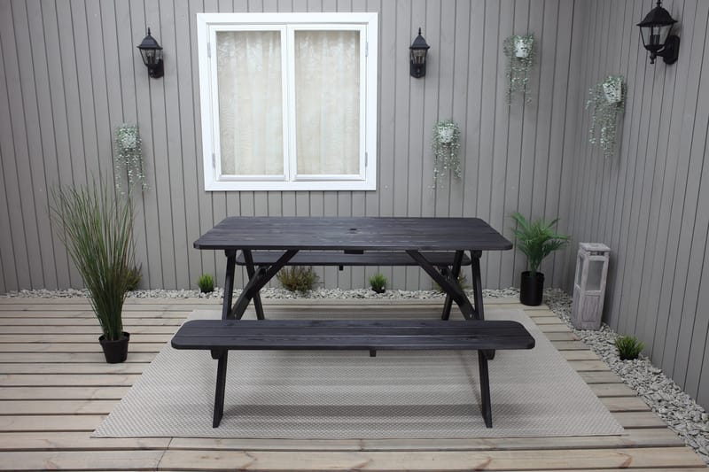 Nancie Picknickbord 158 cm - Kaffesvart - Utemöbler - Utebord & trädgårdsbord - Picknickbord & bänkbord