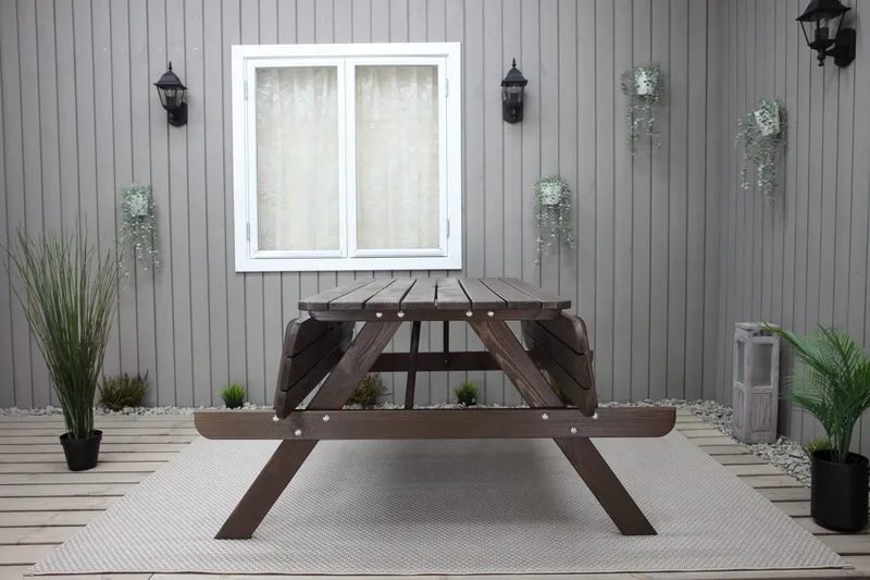 Nancie Picknickbord 150 cm - Brun - Utemöbler - Utebord & trädgårdsbord - Picknickbord & bänkbord