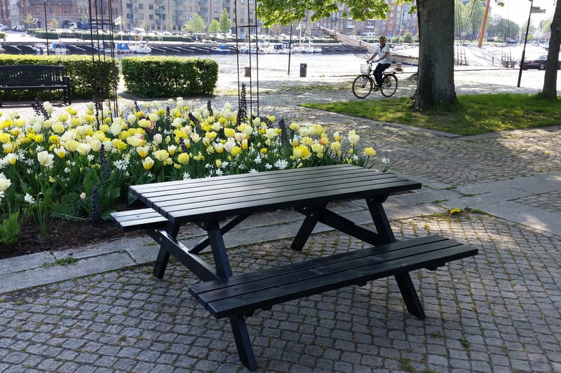 Picknickbord 170 cm Svart - Eden Wood - Utemöbler - Utebord & trädgårdsbord - Picknickbord & bänkbord