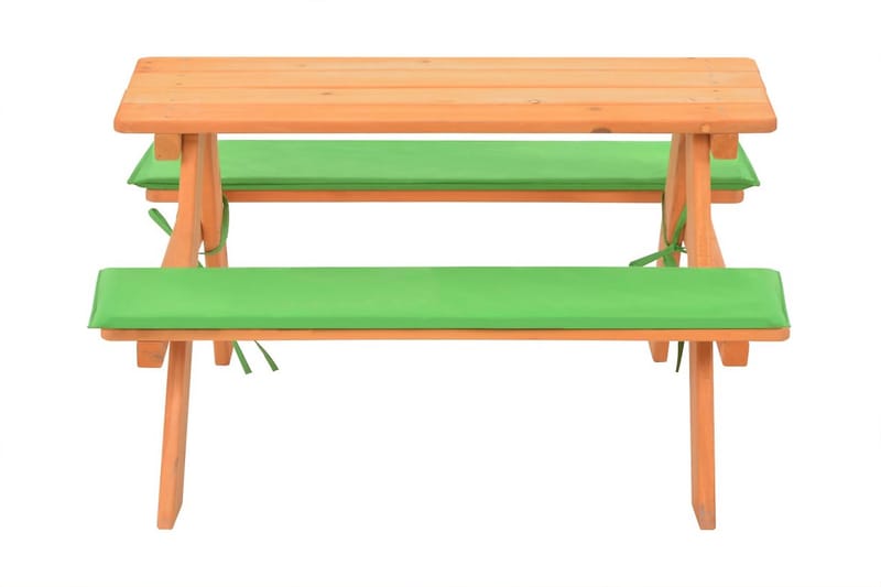 Picknickbord för barn med bänkar 89x79x50 cm massivt granträ - Brun - Picknickbord & bänkbord - Utemöbler barn - Picknickbord barn