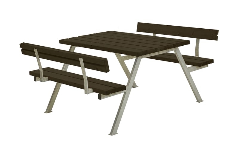 PLUS Alpha Bänkset med 2 Ryggstöd 118 cm - Utemöbler - Utebord & trädgårdsbord - Picknickbord & bänkbord
