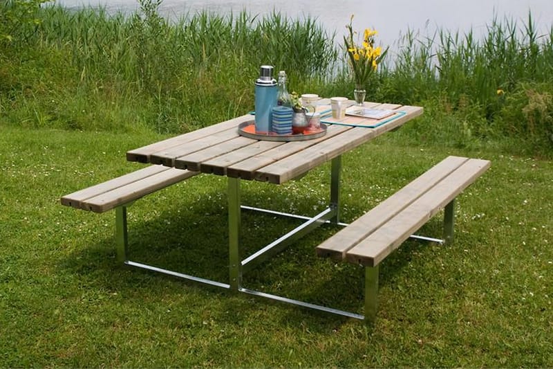PLUS Basic Bänkset 177 cm - Naturell - Utemöbler - Utebord & trädgårdsbord - Picknickbord & bänkbord