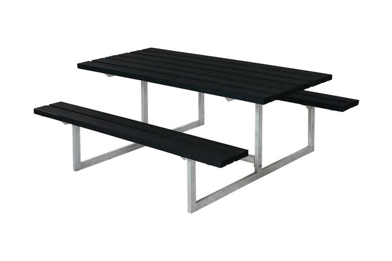 PLUS Basic Bänkset 177 cm - Svart - Utemöbler - Utebord & trädgårdsbord - Picknickbord & bänkbord