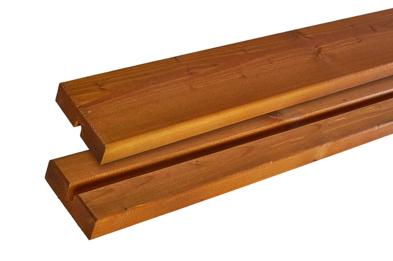 PLUS Basic Bänkset med 2 Ryggstöd 177 cm Grundmålad Teak - Picknickbord & bänkbord