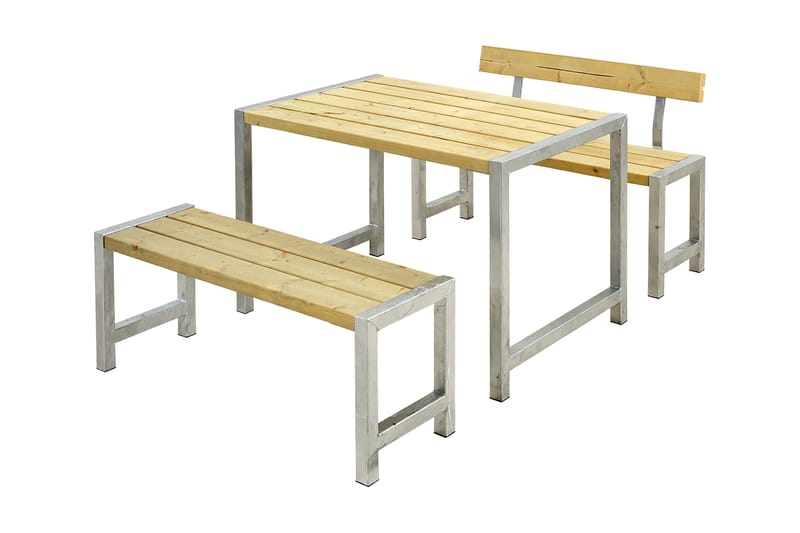 PLUS Caféset med 1 Ryggstöd 127 cm - Utemöbler - Utebord & trädgårdsbord - Picknickbord & bänkbord