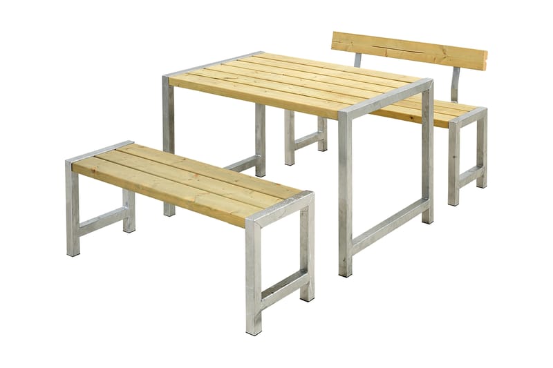 PLUS Caféset med 1 Ryggstöd 127 cm - Picknickbord & bänkbord