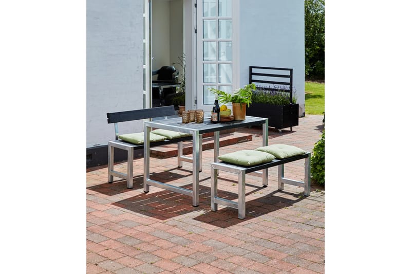 PLUS Caféset med 1 Ryggstöd 127 cm - Utemöbler - Utebord & trädgårdsbord - Picknickbord & bänkbord