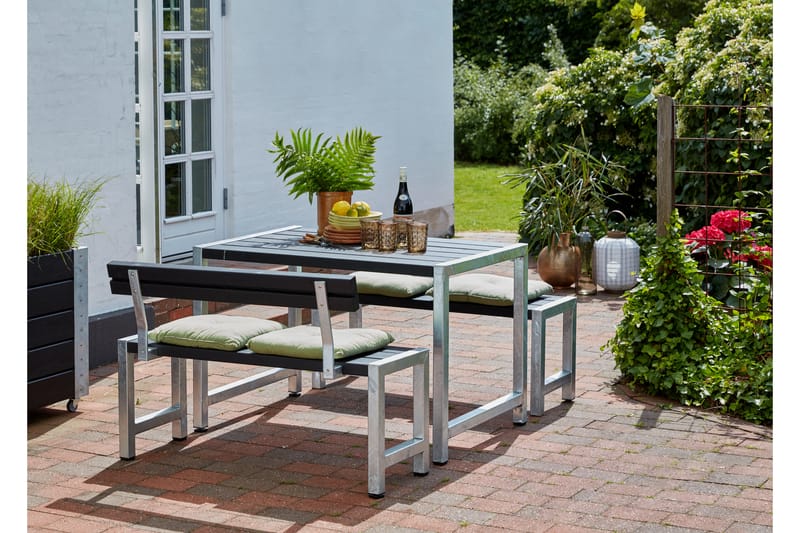PLUS Caféset med 1 Ryggstöd 127 cm - Utemöbler - Utebord & trädgårdsbord - Picknickbord & bänkbord