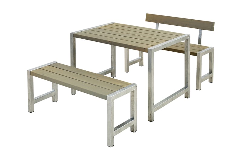 PLUS Caféset med 1 Ryggstöd 127 cm - Utemöbler - Utebord & trädgårdsbord - Picknickbord & bänkbord