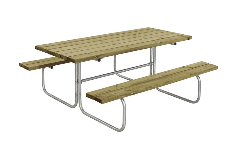 PLUS Classic Bänkset 155x177x73 cm - Beige/Grå - Utemöbler - Utebord & trädgårdsbord - Picknickbord & bänkbord
