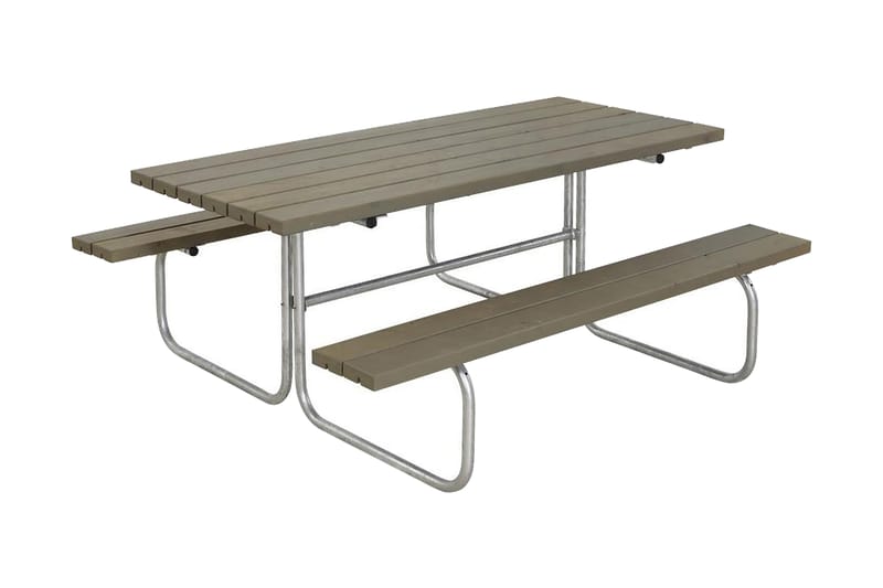 PLUS Classic Bänkset 155x177x73 cm - Gråbrun - Utemöbler - Utebord & trädgårdsbord - Picknickbord & bänkbord