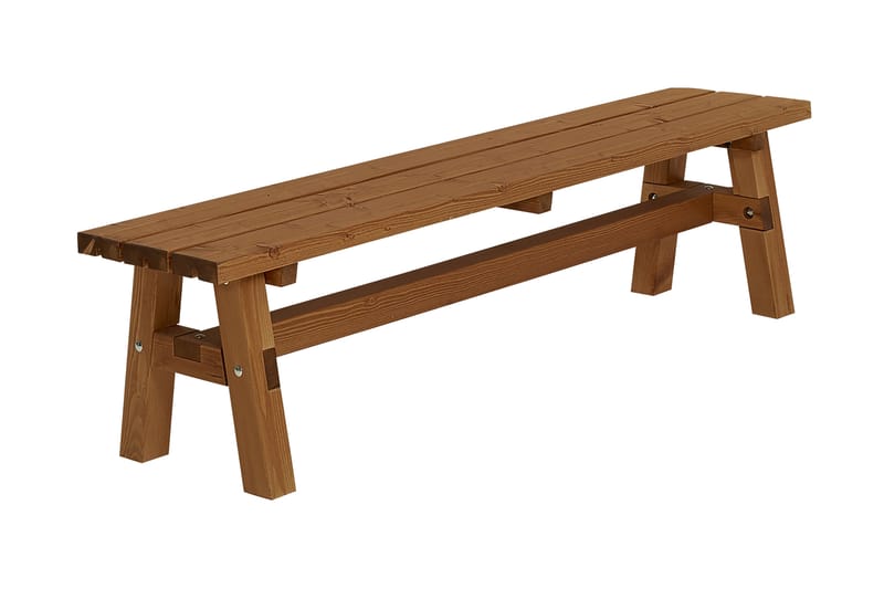PLUS Country Plankbänk Grundmålad Teak 177 cm - Picknickbord & bänkbord
