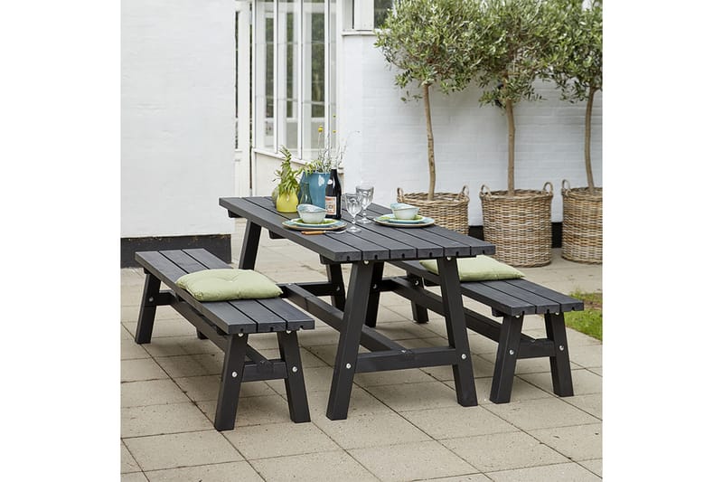 PLUS Country Plankset Bord och 2 Bänkar 177 cm - Utemöbler - Utebord & trädgårdsbord - Picknickbord & bänkbord