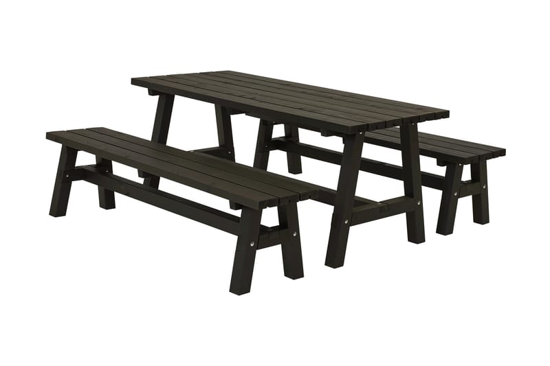 PLUS Country Plankset Bord och 2 Bänkar 177 cm - Utemöbler - Utebord & trädgårdsbord - Picknickbord & bänkbord