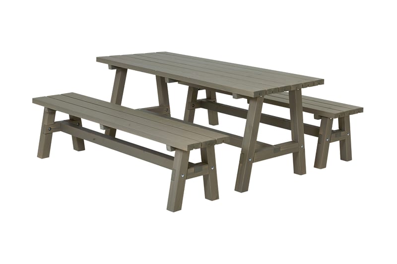 PLUS Country Plankset Bord och 2 Bänkar 177 cm - Utemöbler - Utebord & trädgårdsbord - Picknickbord & bänkbord