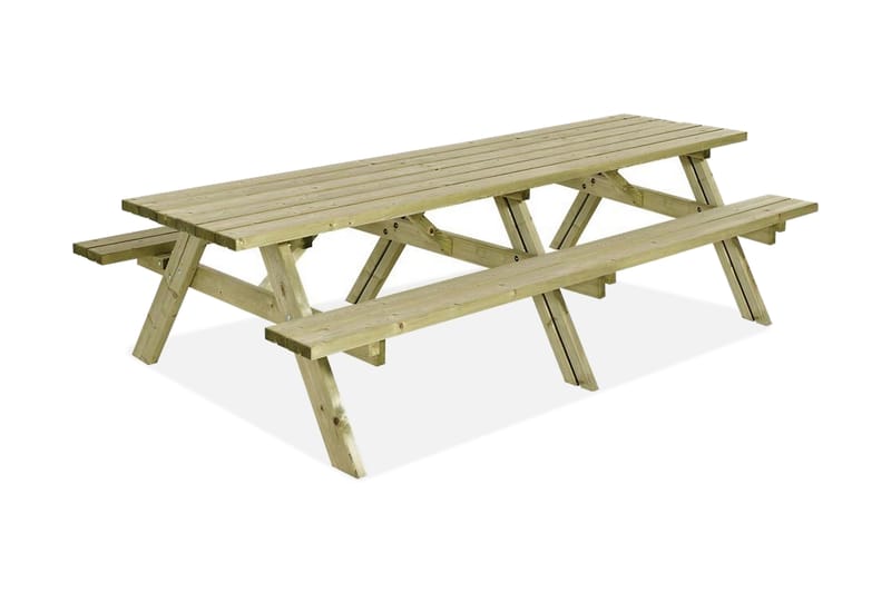 PLUS Gudrun Picknickbord med Bänk 300 cm - Trä - Picknickbord & bänkbord