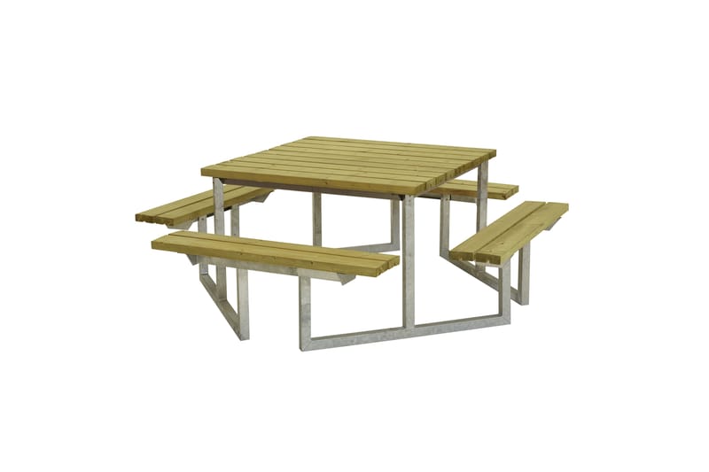 PLUS Twist Bänkset 204 cm Tryckimpregnerat - Utemöbler - Utebord & trädgårdsbord - Picknickbord & bänkbord