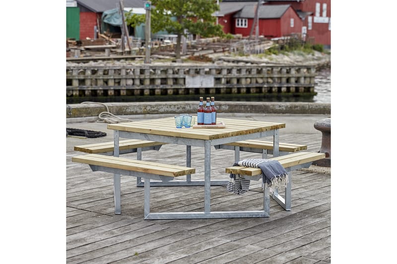 PLUS Twist Bänkset 204 cm Tryckimpregnerat - Picknickbord & bänkbord