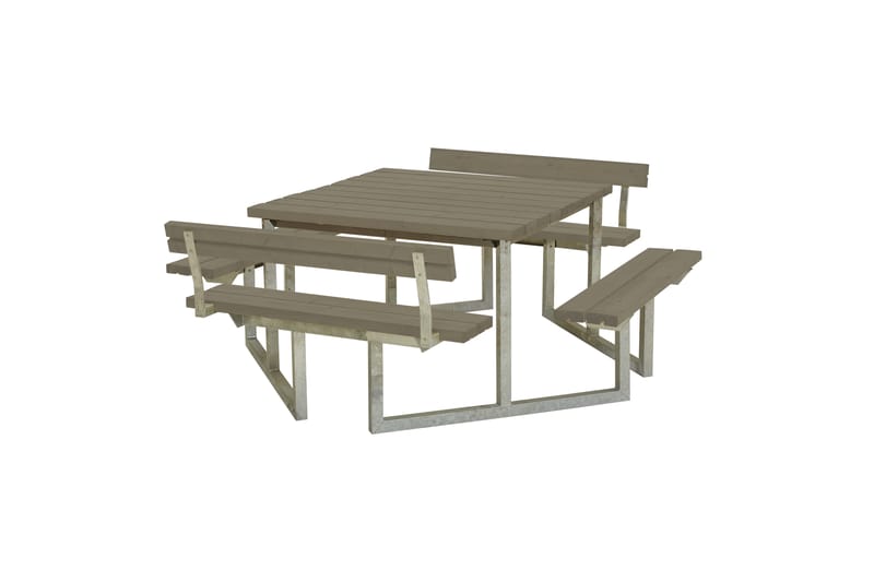 PLUS Twist Bänkset med 2 Ryggstöd 204 cm - Utemöbler - Utebord & trädgårdsbord - Picknickbord & bänkbord