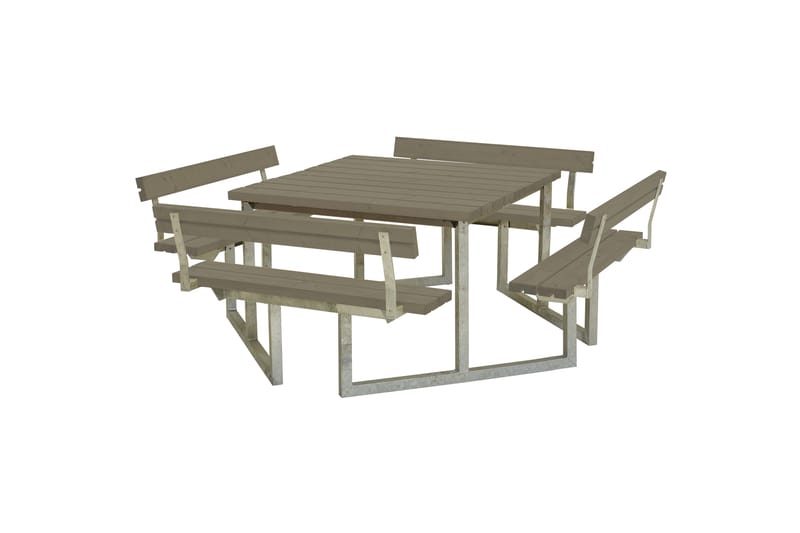 PLUS Twist Bänkset med 4 Ryggstöd 227 cm - Utemöbler - Utebord & trädgårdsbord - Picknickbord & bänkbord