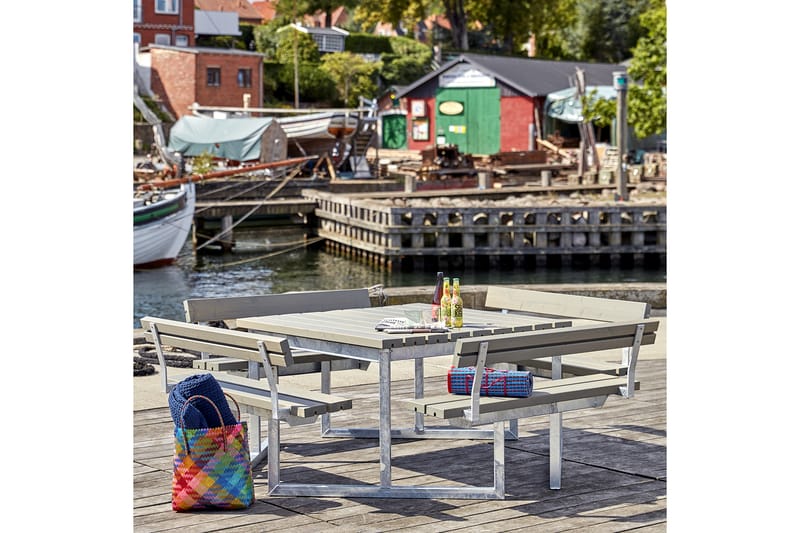 PLUS Twist Bänkset med 4 Ryggstöd 227 cm - Picknickbord & bänkbord