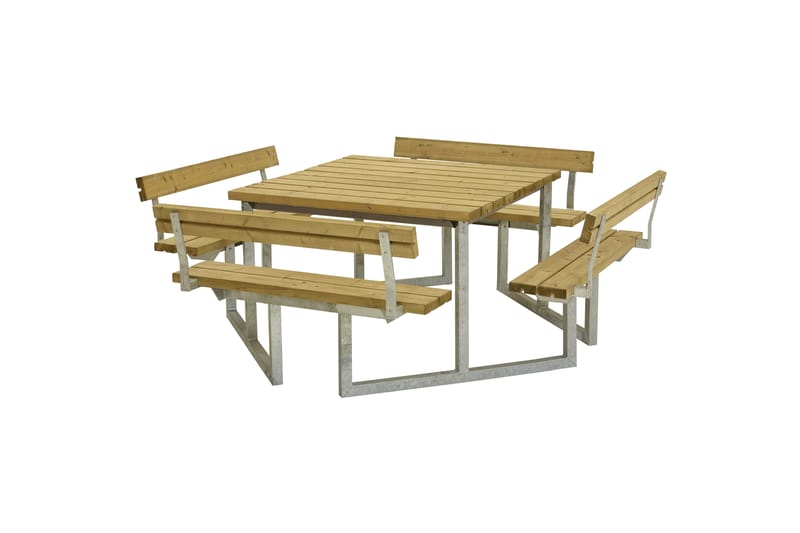 PLUS Twist Bänkset med 4 Ryggstöd 227 cm - Picknickbord & bänkbord