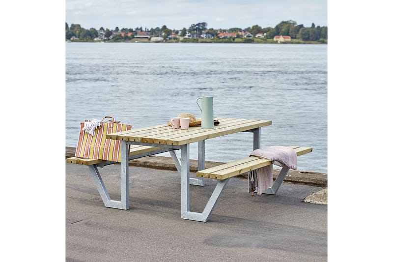 PLUS Wega Bänkset 177 cm Tryckimpregnerat - Utemöbler - Utebord & trädgårdsbord - Picknickbord & bänkbord