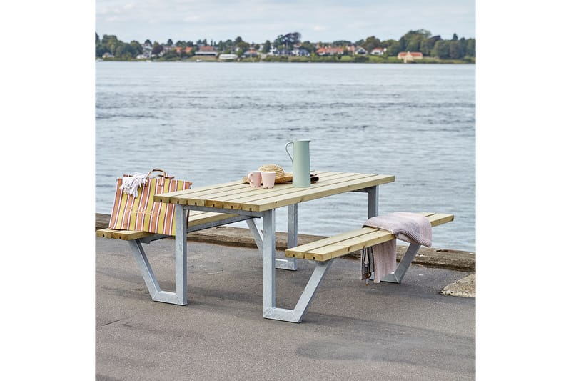 PLUS Wega Bänkset 177 cm Tryckimpregnerat - Picknickbord & bänkbord