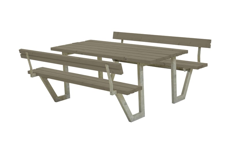 PLUS Wega Bänkset med 2 Ryggstöd 177 cm - Picknickbord & bänkbord