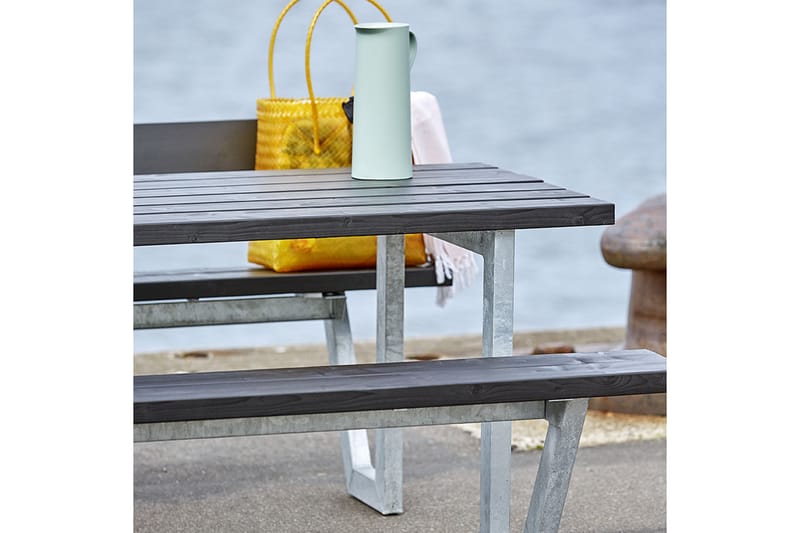 PLUS Wega Bänkset med 2 Ryggstöd 177 cm - Utemöbler - Utebord & trädgårdsbord - Picknickbord & bänkbord