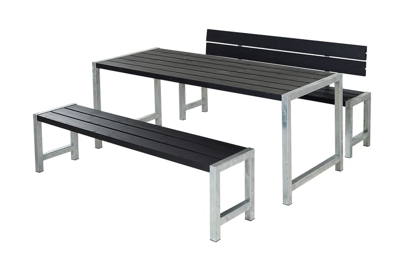 PLUS Plankset med 1 Ryggstöd 186 cm - Picknickbord & bänkbord