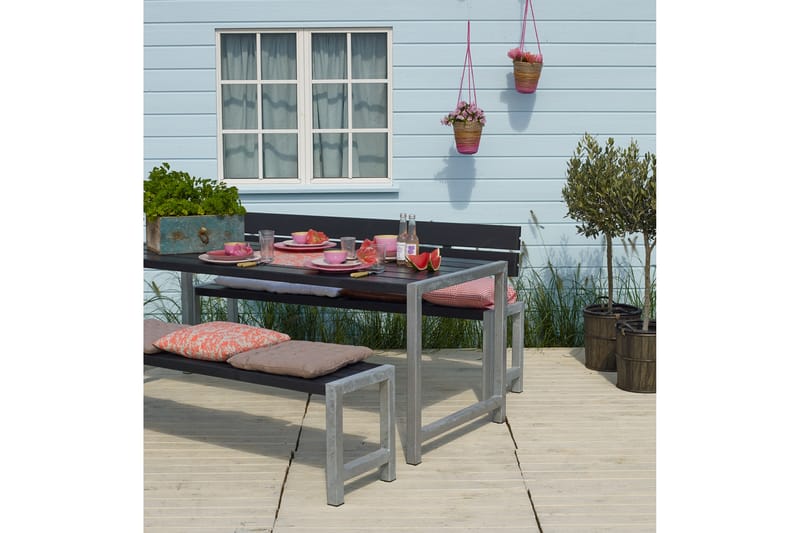 PLUS Plankset med 1 Ryggstöd 186 cm - Utemöbler - Utebord & trädgårdsbord - Picknickbord & bänkbord