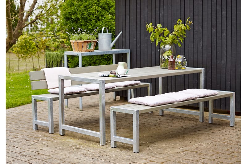 PLUS Plankset med 1 Ryggstöd 186 cm - Utemöbler - Utebord & trädgårdsbord - Picknickbord & bänkbord