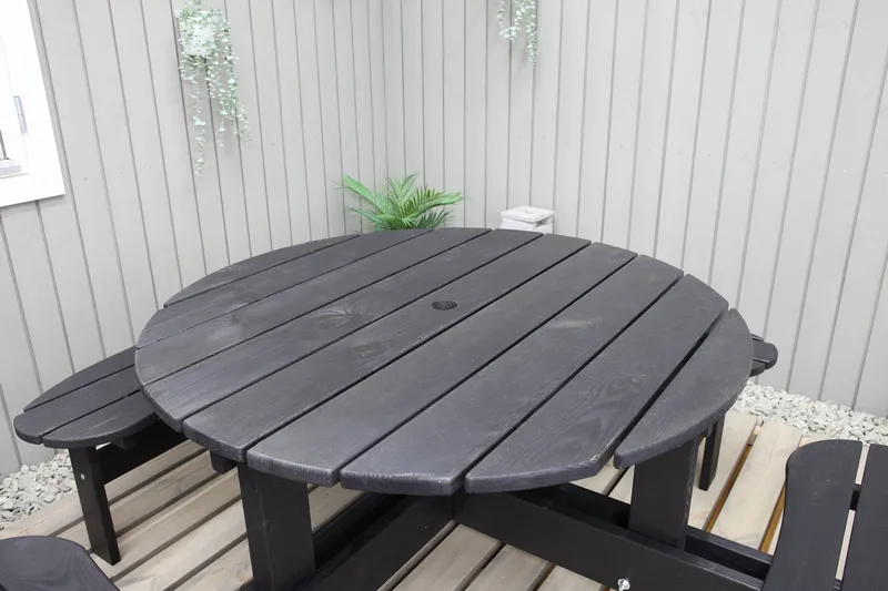 Rogolo Picknickbord 199 cm - Kaffesvart - Utemöbler - Utebord & trädgårdsbord - Picknickbord & bänkbord